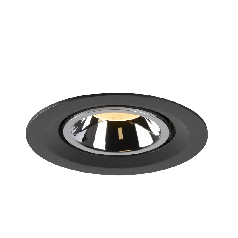 NUMINOS® GIMBLE M, encastré de plafond intérieur, 55 deg , noir/chrome, LED, 17,5W, 3000K
