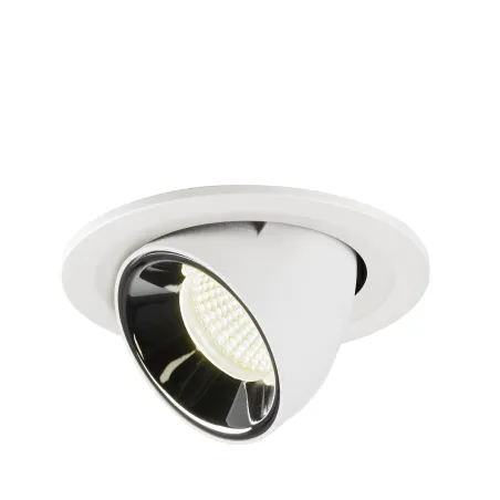 NUMINOS® GIMBLE S, encastré de plafond intérieur, 20 deg , blanc/chrome, LED, 8,6W, 4000K