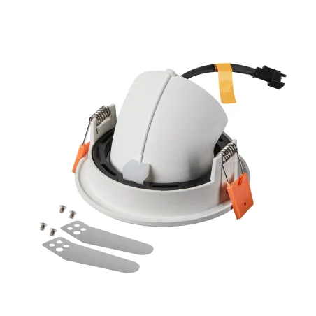 NUMINOS® GIMBLE S, encastré de plafond intérieur, 40 deg , blanc/chrome, LED, 8,6W, 2700K