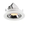 NUMINOS® GIMBLE S, encastré de plafond intérieur, 40 deg , blanc/chrome, LED, 8,6W, 3000K