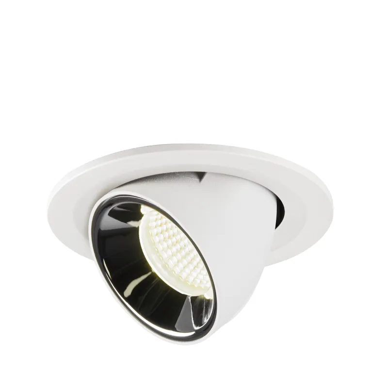 NUMINOS® GIMBLE S, encastré de plafond intérieur, 40 deg , blanc/chrome, LED, 8,6W, 4000K