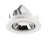 NUMINOS® GIMBLE S, encastré de plafond intérieur, 40 deg , blanc/chrome, LED, 8,6W, 4000K