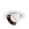 NUMINOS® GIMBLE S, encastré de plafond intérieur, 55 deg , blanc/chrome, LED, 8,6W, 2700K