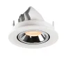 NUMINOS® GIMBLE S, encastré de plafond intérieur, 55 deg , blanc/chrome, LED, 8,6W, 2700K