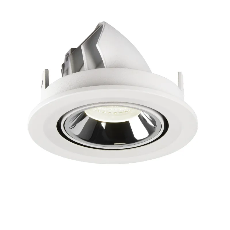 NUMINOS® GIMBLE S, encastré de plafond intérieur, 55 deg , blanc/chrome, LED, 8,6W, 4000K