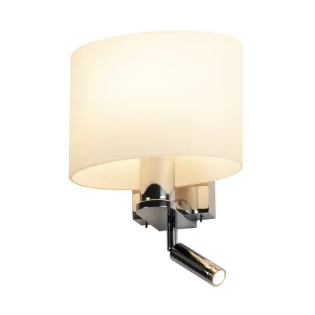 KENKUA SPOT, applique intérieure, liseuse, chrome/opale, E27, 40W max, LED, 2W, 3000K