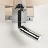 KENKUA SPOT, applique intérieure, liseuse, chrome/opale, E27, 40W max, LED, 2W, 3000K