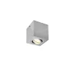 TRILEDO, plafonnier intérieur, simple, carré, alu brossé, GU10/LED GU10 51mm, 10W max