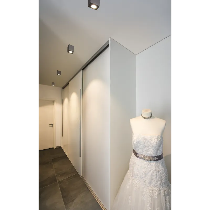 TRILEDO, plafonnier intérieur, simple, carré, alu brossé, GU10/LED GU10 51mm, 10W max