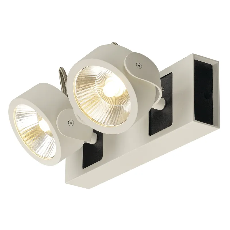KALU, applique et plafonnier intérieur, double, blanc/noir, LED, 31W, 3000K, variable