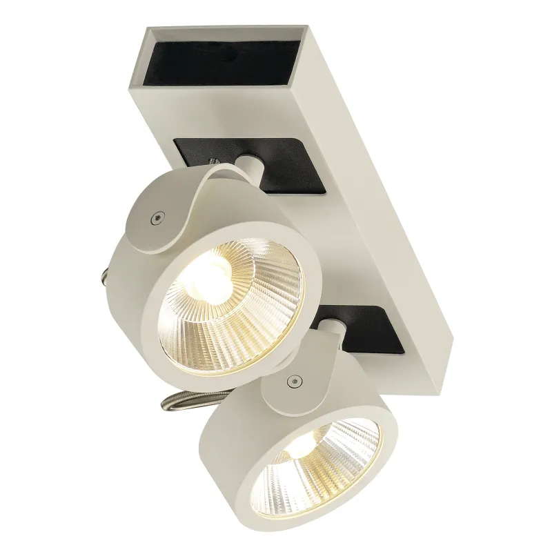 KALU, applique et plafonnier intérieur, double, blanc/noir, LED, 31W, 3000K, variable