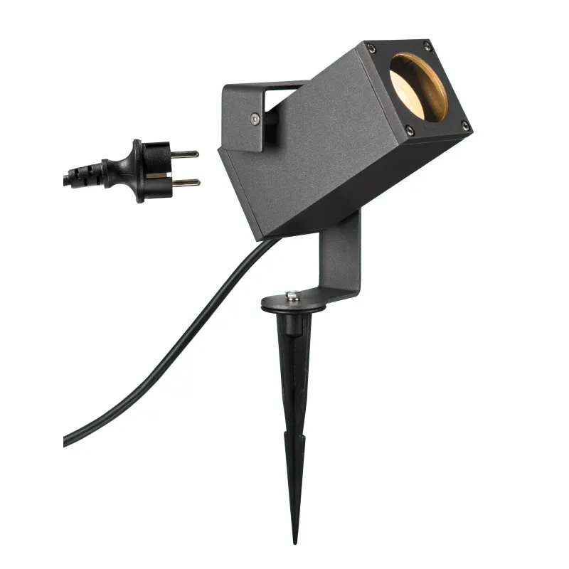 THEO BRACKET, spot sur piquet extérieur, anthracite, GU10/LED GU10 51mm, 7W max, IP65