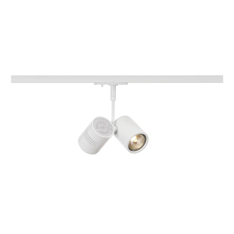 BIMA, spot pour rail 1 allumage intérieur, double, blanc mat, GU10/QPAR51, 2x 50W max