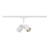 BIMA, spot pour rail 1 allumage intérieur, double, blanc mat, GU10/QPAR51, 2x 50W max