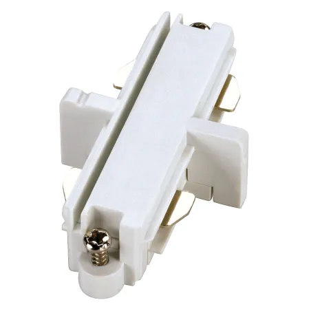 Connecteur longitudinal électrique, pour rail 1 allumage en saillie, intérieur, blanc