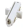 Connecteur longitudinal électrique, pour rail 1 allumage en saillie, intérieur, blanc