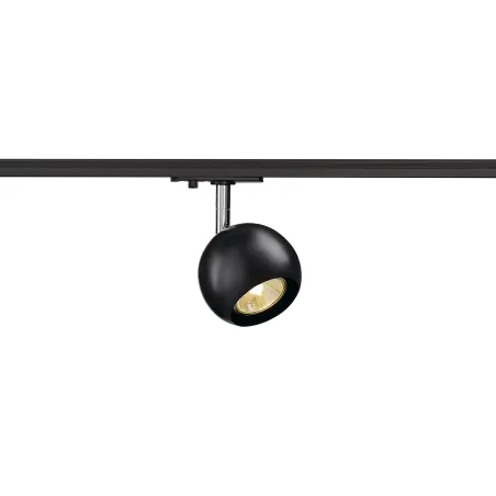 LIGHT EYE® 90, spot pour rail 1 allumage intérieur, noir/chrome, GU10/QPAR51, 50W max