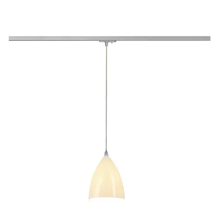 TONGA®, suspension pour rail 1 allumage intérieur, gris/blanc opale, E14/C35, 60W max