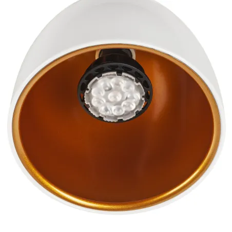 PARA CONE 14, spot pour rail 3 allumages intérieur, blanc laqué, GU10/QPAR51, 25W max