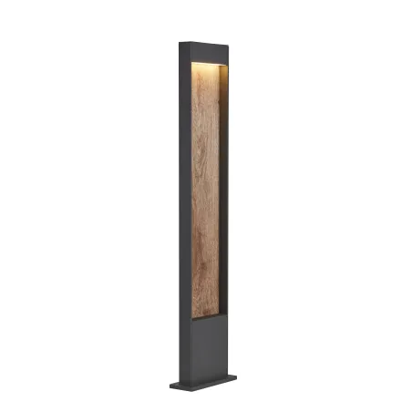 FLATT 100, borne extérieure, anthracite/imitation bois, LED, 9,7W, 3000K/4000K, IP65