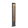 FLATT 100, borne extérieure, anthracite/imitation bois, LED, 9,7W, 3000K/4000K, IP65
