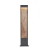 FLATT 100, borne extérieure, anthracite/imitation bois, LED, 9,7W, 3000K/4000K, IP65