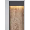 FLATT 100, borne extérieure, anthracite/imitation bois, LED, 9,7W, 3000K/4000K, IP65