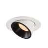 NUMINOS® GIMBLE L, encastré de plafond intérieur, 20 deg , blanc/noir, LED, 25,4W, 2700K