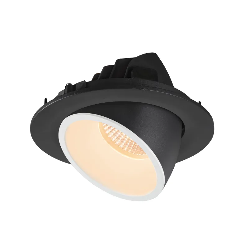NUMINOS® GIMBLE L, encastré de plafond intérieur, 20 deg , noir/blanc, LED, 25,4W, 2700K