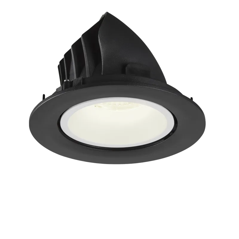 NUMINOS® GIMBLE L, encastré de plafond intérieur, 20 deg , noir/blanc, LED, 25,4W, 4000K