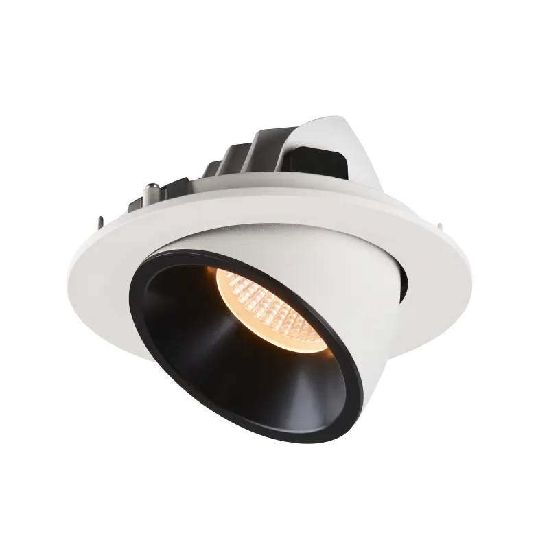 NUMINOS® GIMBLE L, encastré de plafond intérieur, 40 deg , blanc/noir, LED, 25,4W, 2700K