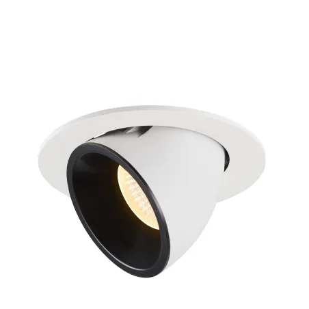 NUMINOS® GIMBLE L, encastré de plafond intérieur, 40 deg , blanc/noir, LED, 25,4W, 3000K