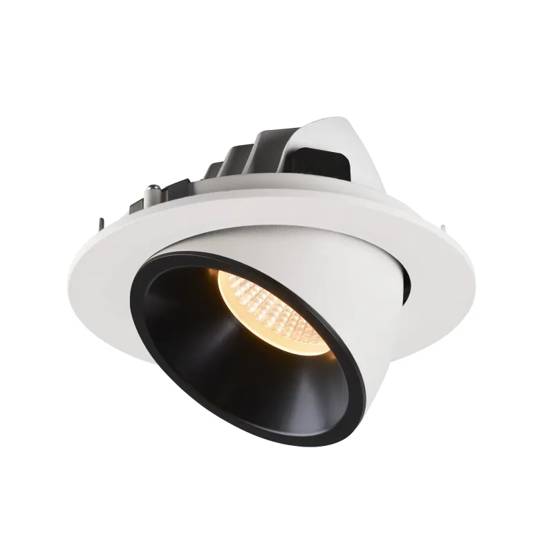 NUMINOS® GIMBLE L, encastré de plafond intérieur, 40 deg , blanc/noir, LED, 25,4W, 3000K