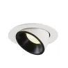 NUMINOS® GIMBLE L, encastré de plafond intérieur, 40 deg , blanc/noir, LED, 25,4W, 4000K