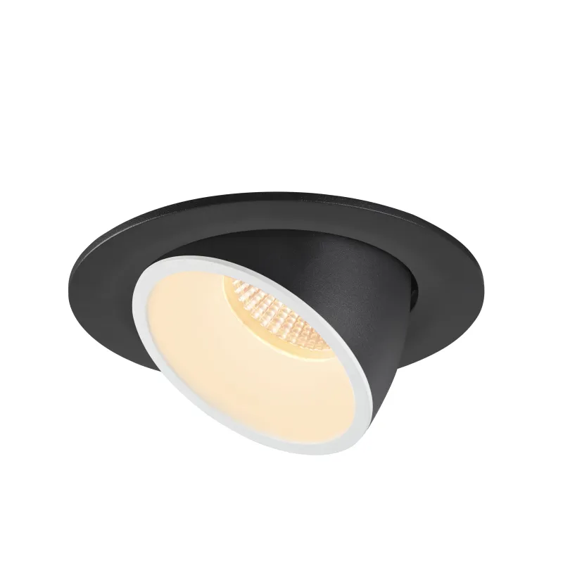 NUMINOS® GIMBLE L, encastré de plafond intérieur, 40 deg , noir/blanc, LED, 25,4W, 3000K