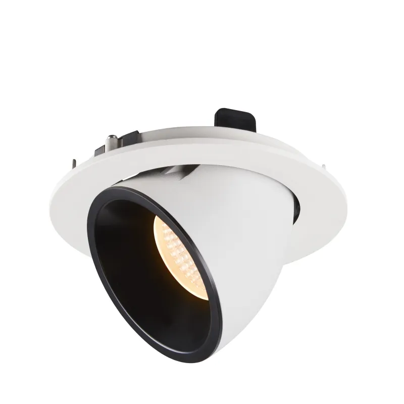 NUMINOS® GIMBLE L, encastré de plafond intérieur, 55 deg , blanc/noir, LED, 25,4W, 2700K