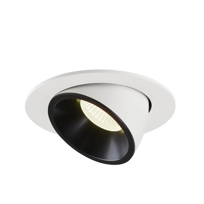 NUMINOS® GIMBLE L, encastré de plafond intérieur, 55 deg , blanc/noir, LED, 25,4W, 4000K