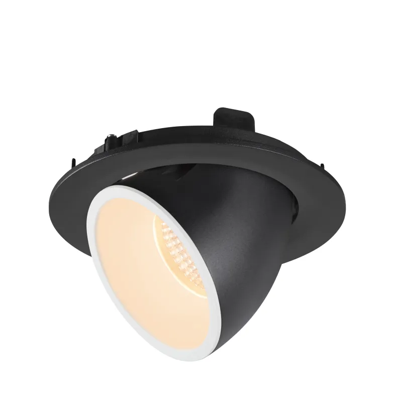 NUMINOS® GIMBLE L, encastré de plafond intérieur, 55 deg , noir/blanc, LED, 25,4W, 2700K
