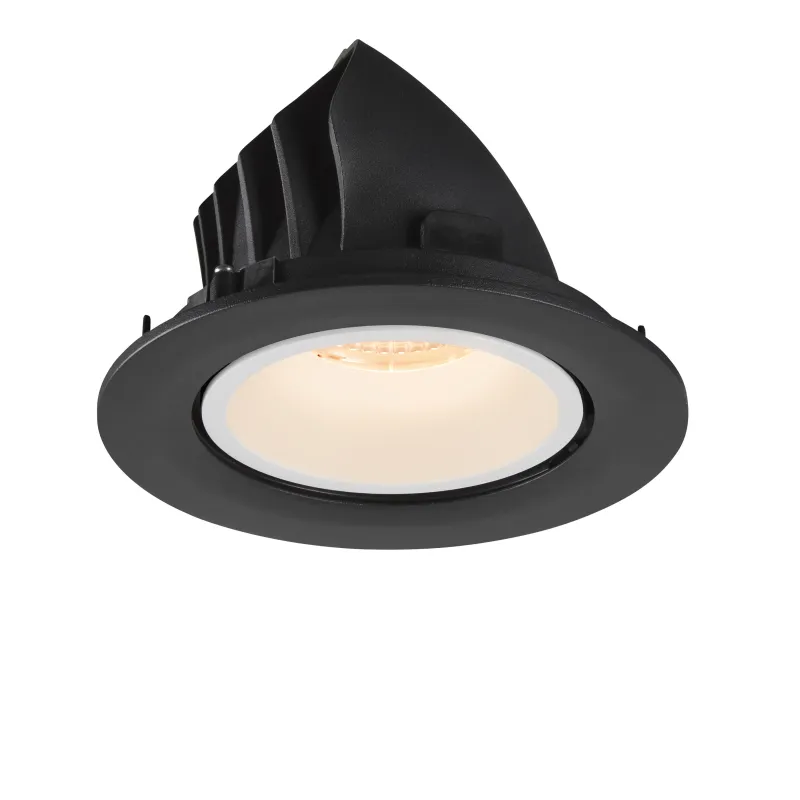 NUMINOS® GIMBLE L, encastré de plafond intérieur, 55 deg , noir/blanc, LED, 25,4W, 2700K