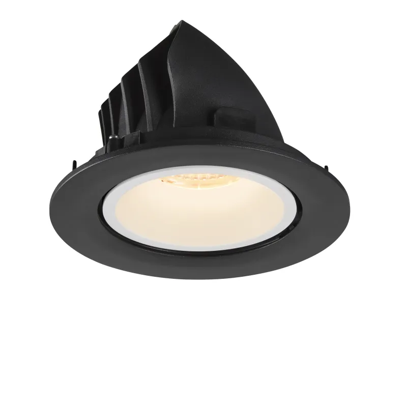 NUMINOS® GIMBLE L, encastré de plafond intérieur, 55 deg , noir/blanc, LED, 25,4W, 3000K