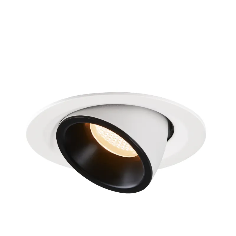 NUMINOS® GIMBLE M, encastré de plafond intérieur, 20 deg , blanc/noir, LED, 17,5W, 2700K