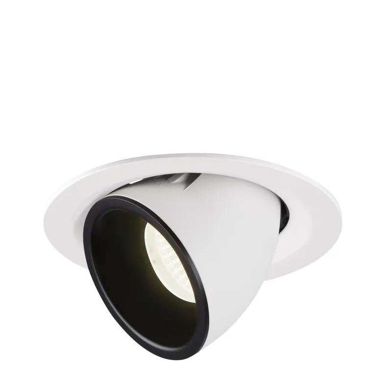 NUMINOS® GIMBLE M, encastré de plafond intérieur, 20 deg , blanc/noir, LED, 17,5W, 4000K