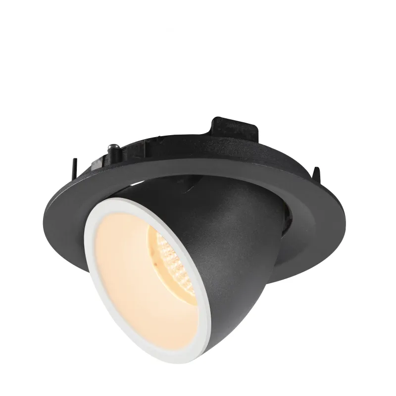 NUMINOS® GIMBLE M, encastré de plafond intérieur, 20 deg , noir/blanc, LED, 17,5W, 2700K