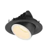 NUMINOS® GIMBLE M, encastré de plafond intérieur, 20 deg , noir/blanc, LED, 17,5W, 3000K