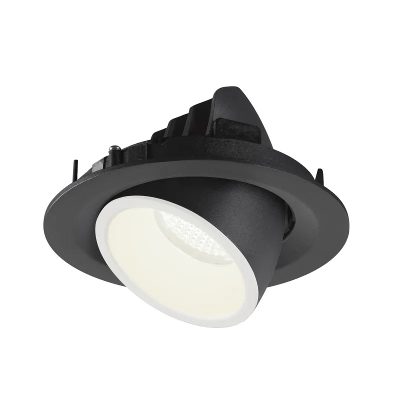 NUMINOS® GIMBLE M, encastré de plafond intérieur, 20 deg , noir/blanc, LED, 17,5W, 4000K