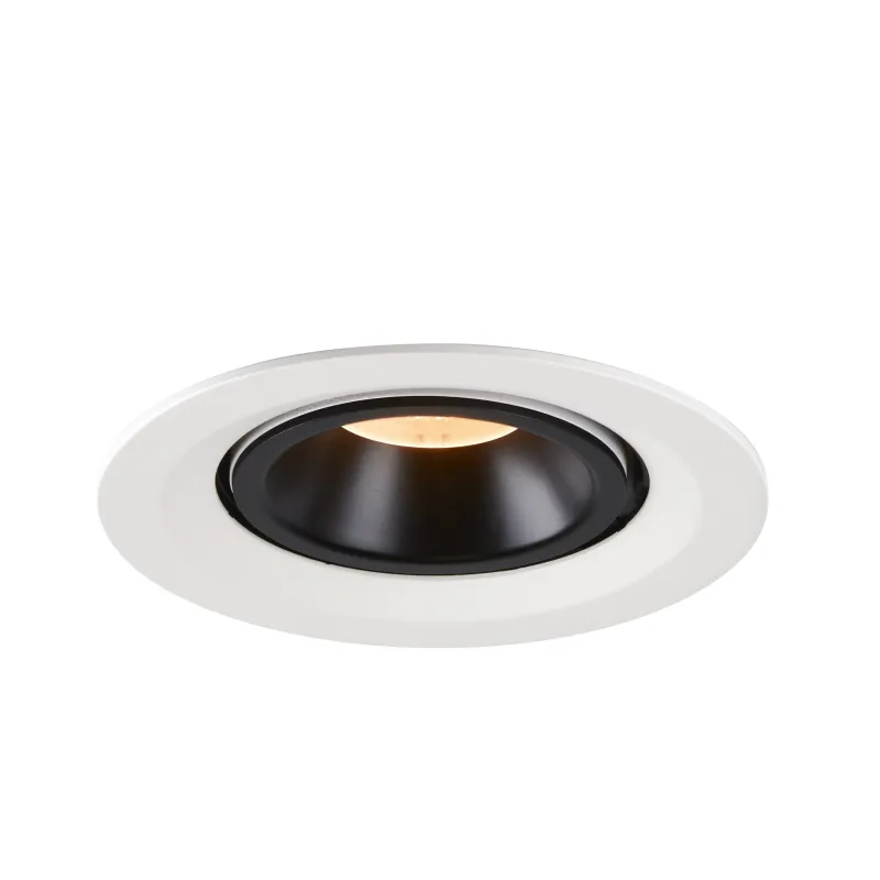 NUMINOS® GIMBLE M, encastré de plafond intérieur, 40 deg , blanc/noir, LED, 17,5W, 2700K