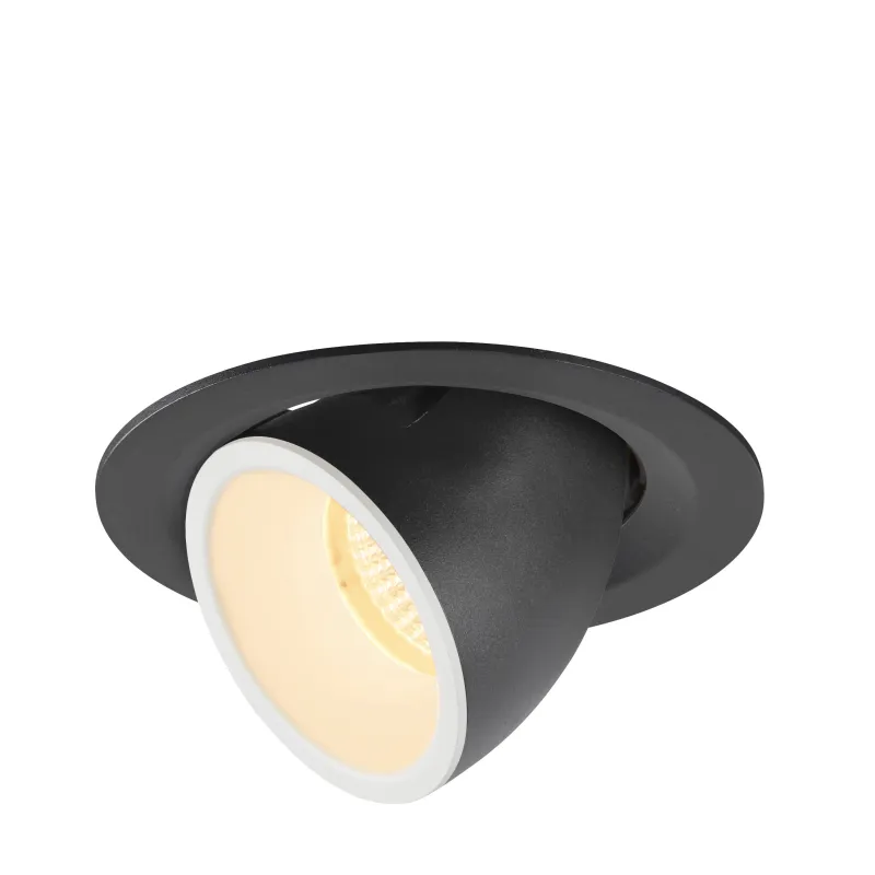 NUMINOS® GIMBLE M, encastré de plafond intérieur, 40 deg , noir/blanc, LED, 17,5W, 3000K
