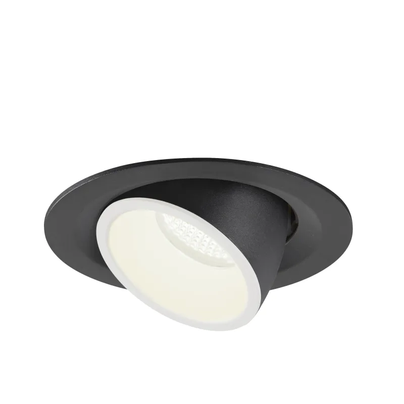 NUMINOS® GIMBLE M, encastré de plafond intérieur, 40 deg , noir/blanc, LED, 17,5W, 4000K
