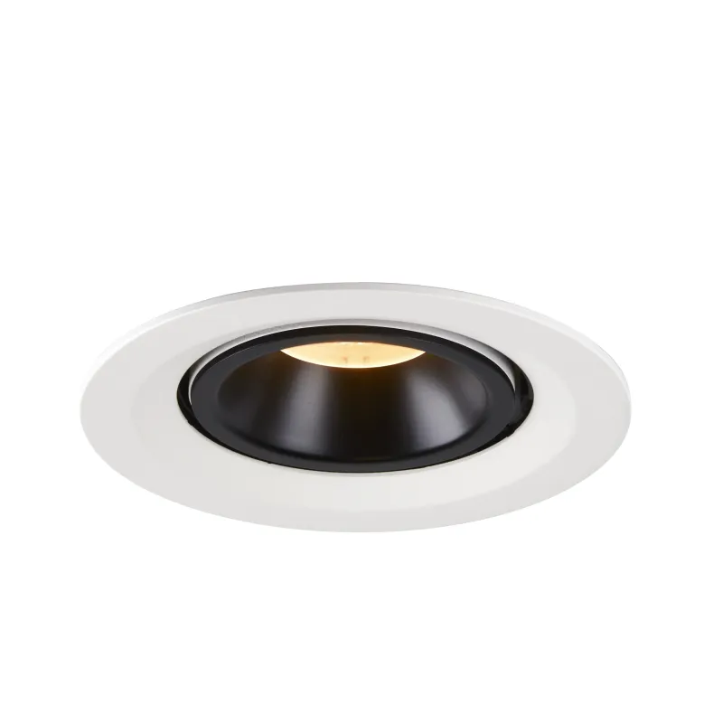 NUMINOS® GIMBLE M, encastré de plafond intérieur, 55 deg , blanc/noir, LED, 17,5W, 3000K