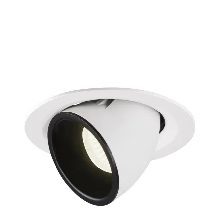NUMINOS® GIMBLE M, encastré de plafond intérieur, 55 deg , blanc/noir, LED, 17,5W, 4000K